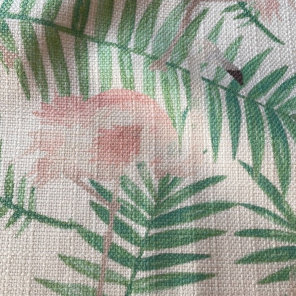 Sewing Down South Throw Pillow flamingo with palms - Picture 2 of 6